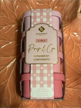 Gourmet Kitchen Prep & Go Condiments Containers 4 Pack BPA free Food safe pastel